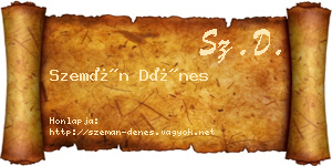 Szemán Dénes névjegykártya